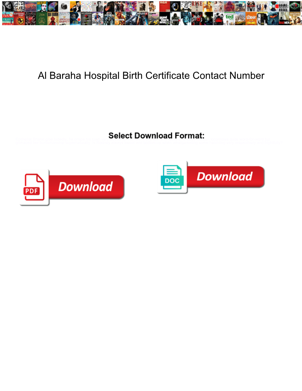 Al Baraha Hospital Birth Certificate Contact Number