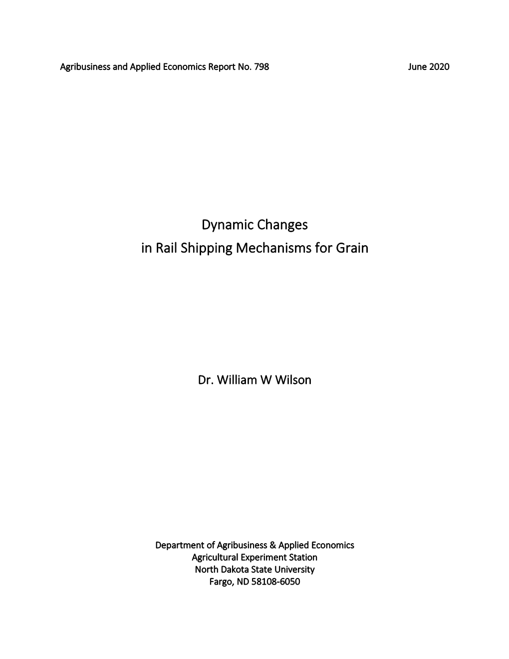 Dynamic Changes in Rail Shipping Mechanisms for Grain