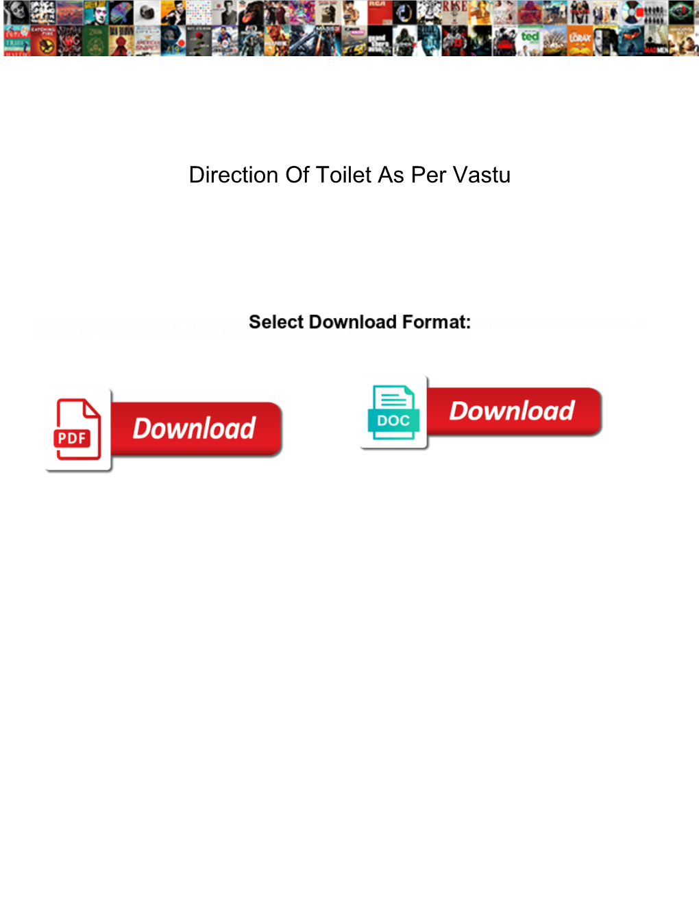 Direction of Toilet As Per Vastu