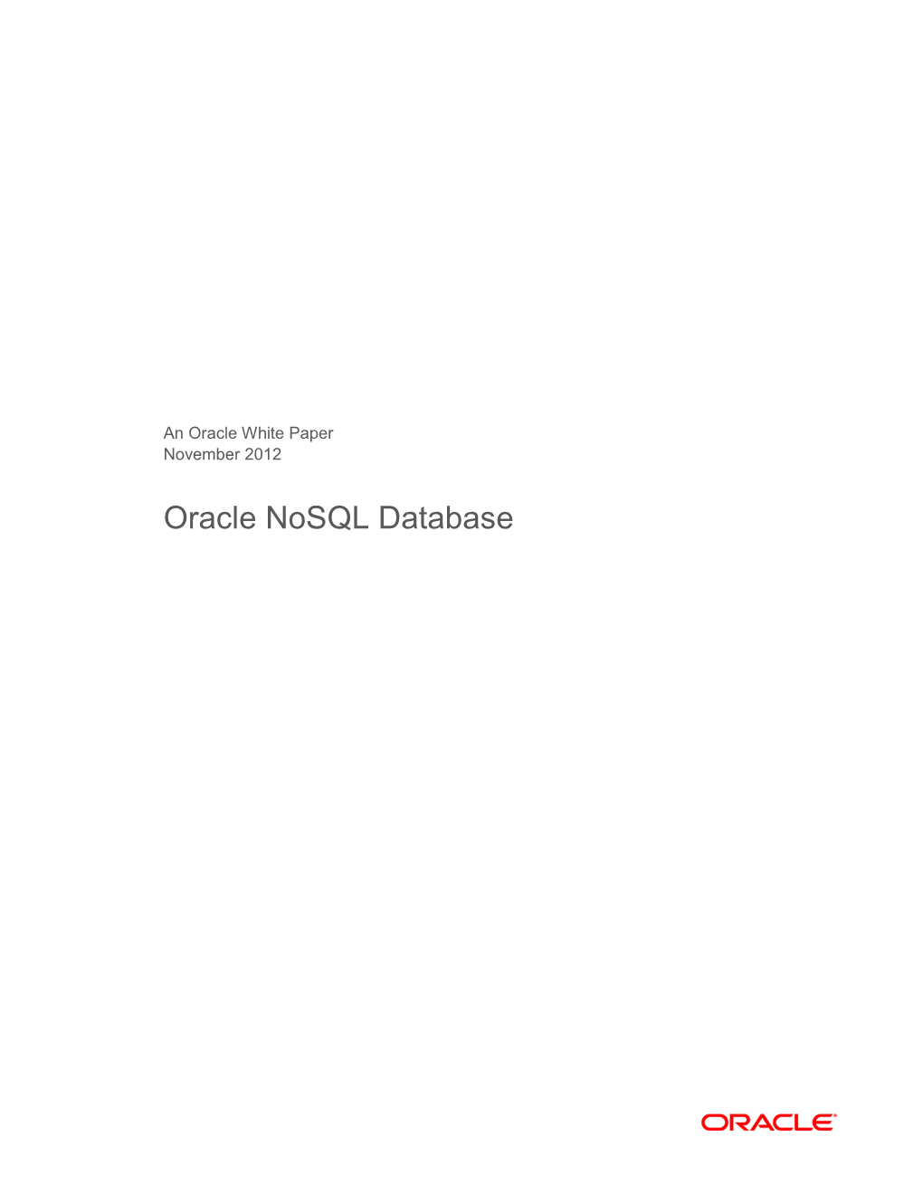 Oracle Nosql Database