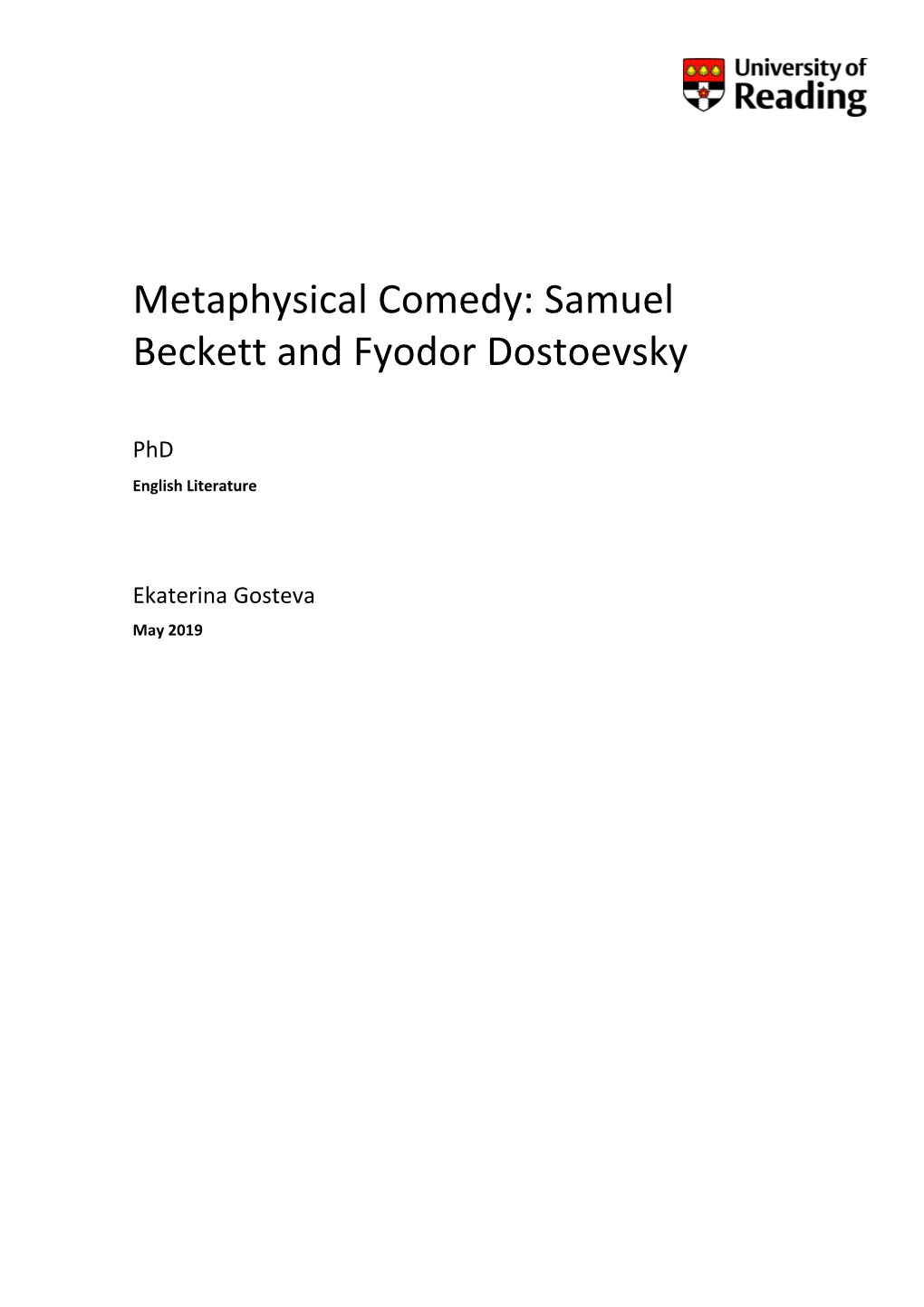 Samuel Beckett and Fyodor Dostoevsky