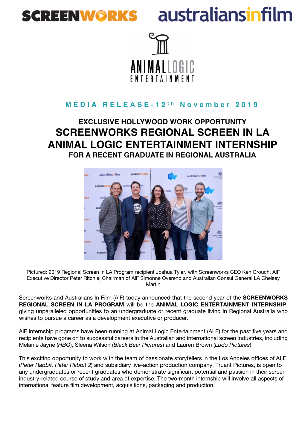 ALE Media Release Screenworks Regional Screen in LA Final