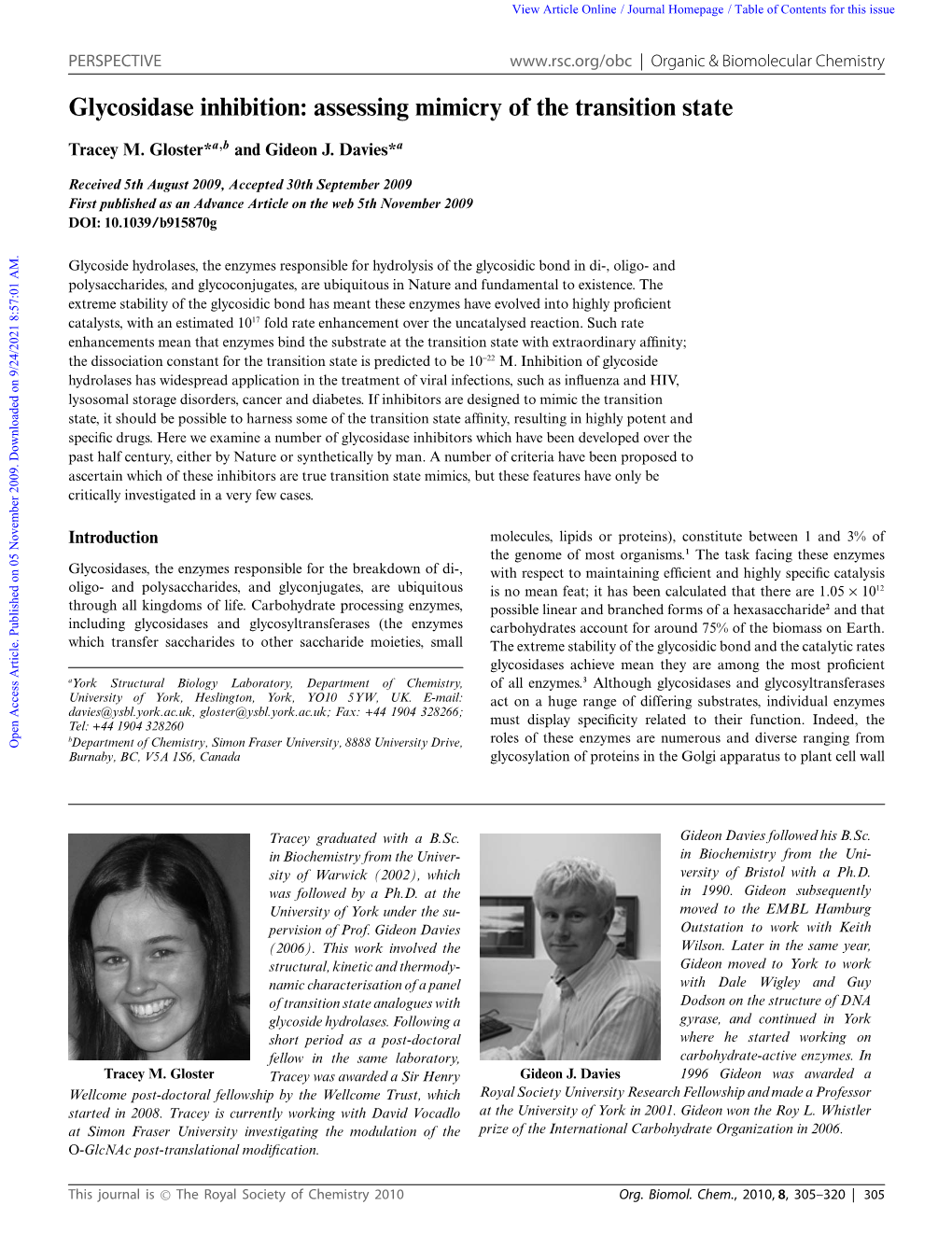 Assessing Mimicry of the Transition State