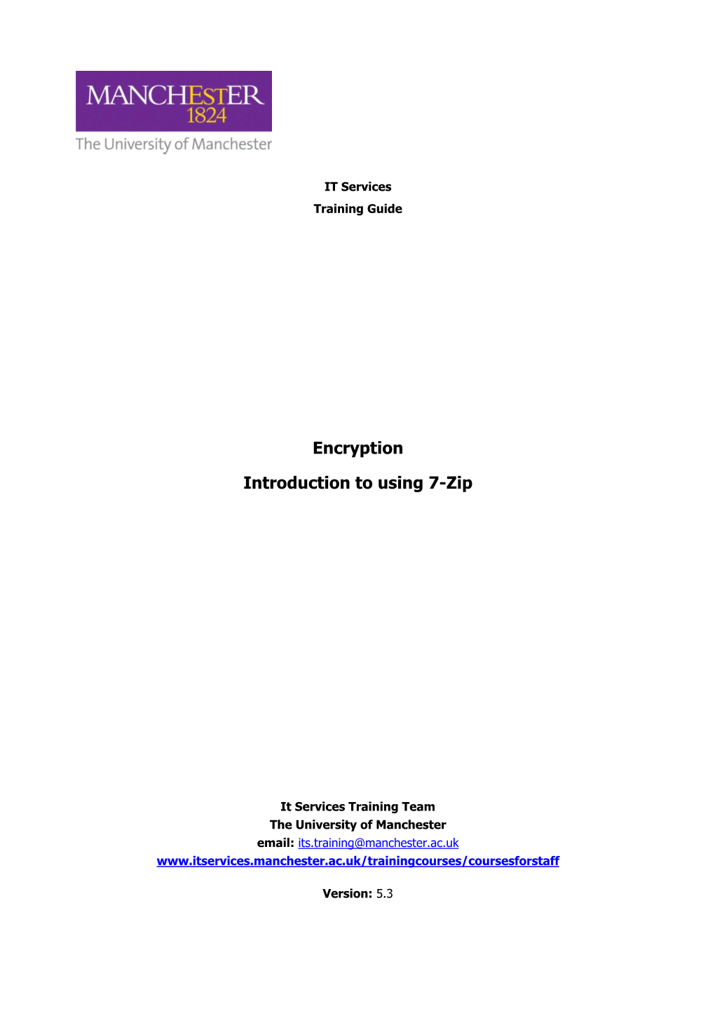 Encryption Introduction to Using 7-Zip