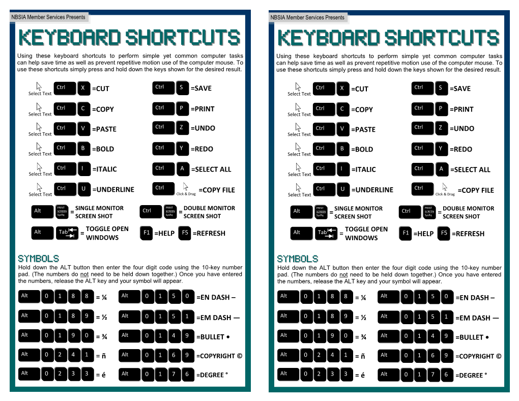 Keyboard Shortcuts