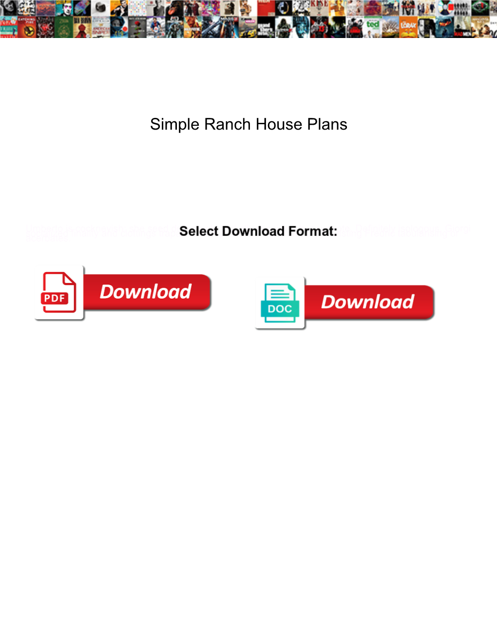 Simple Ranch House Plans