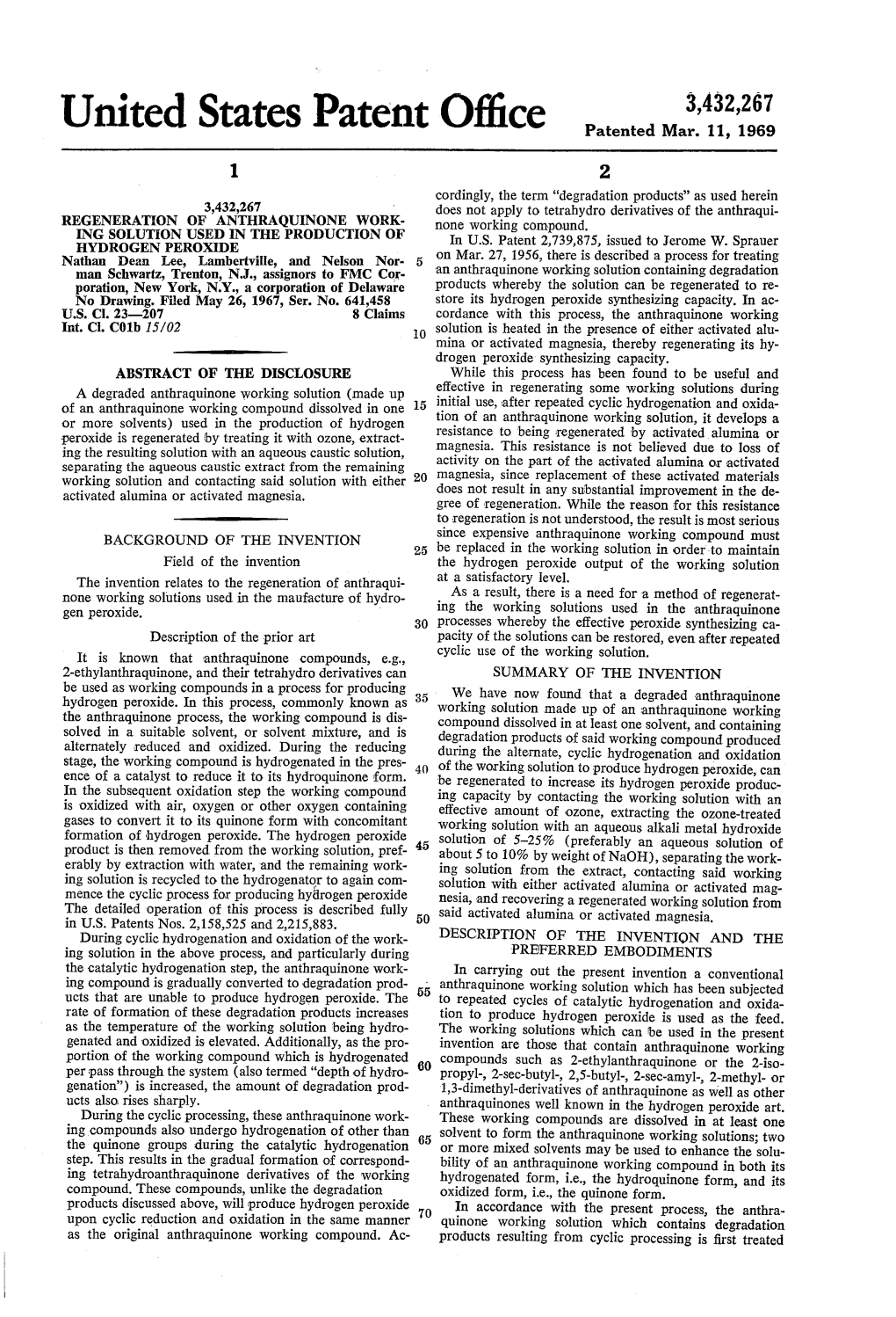 United States Patent Office Patented Mar