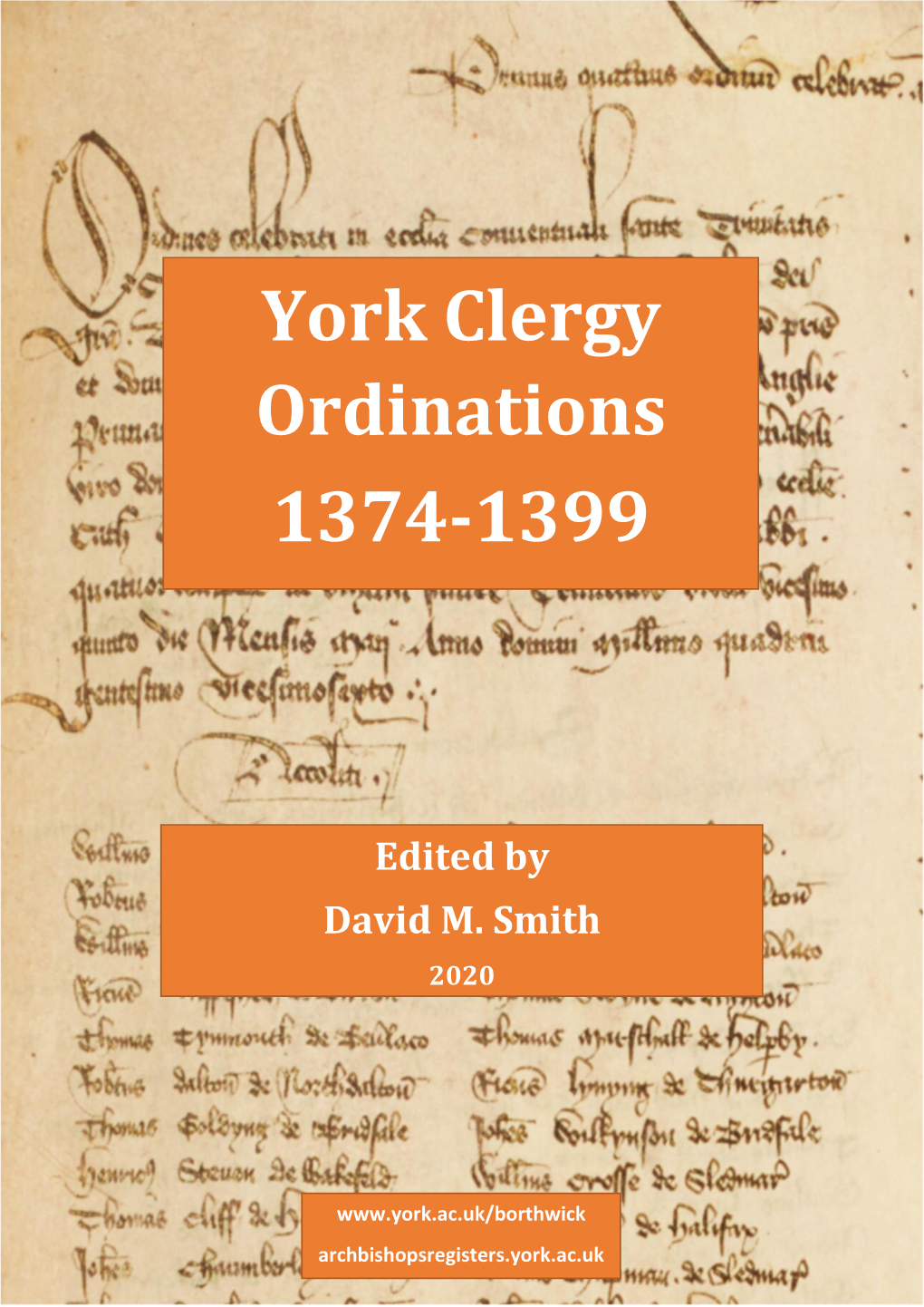 York Clergy Ordinations 1374-1399