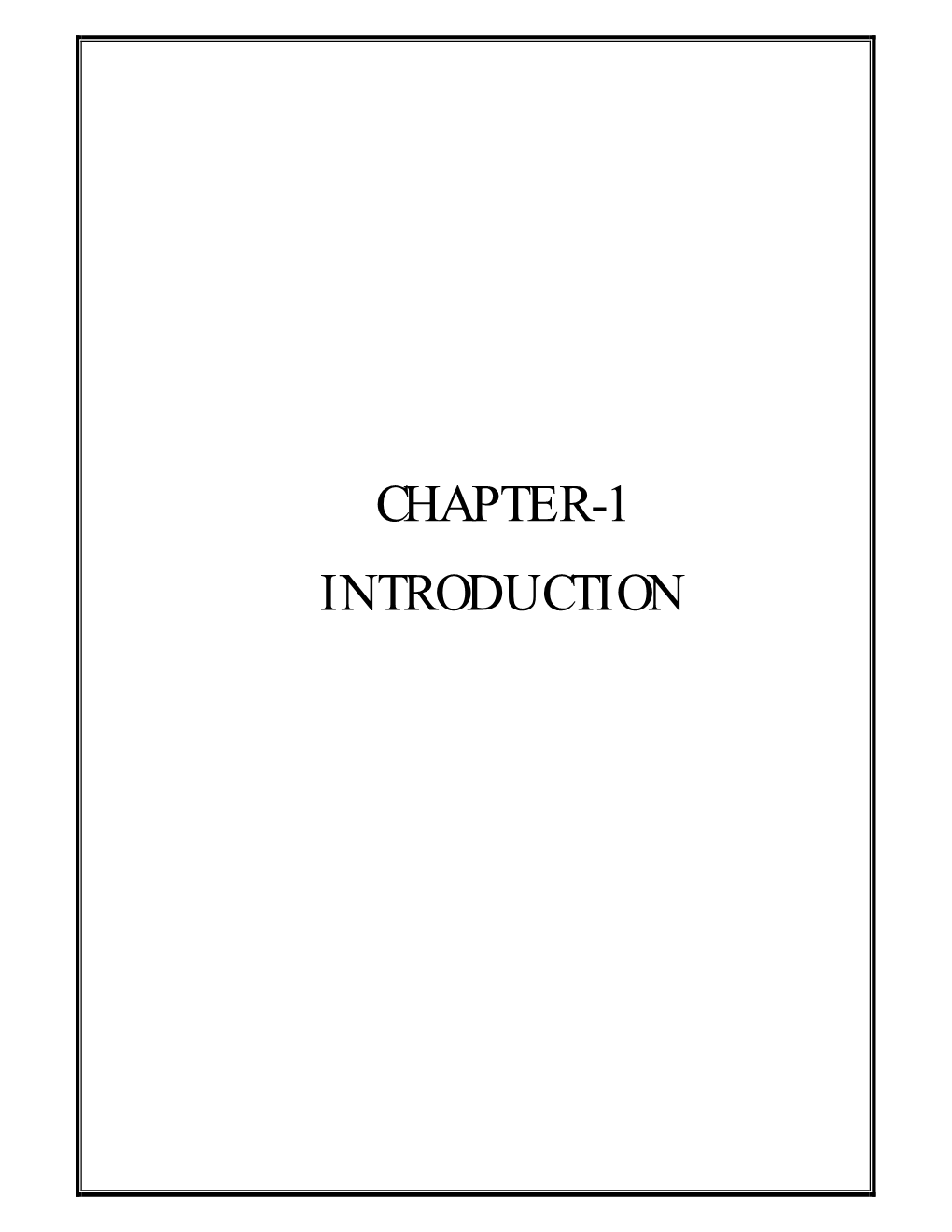 CHAPTER-1 INTRODUCTION Project: M/S