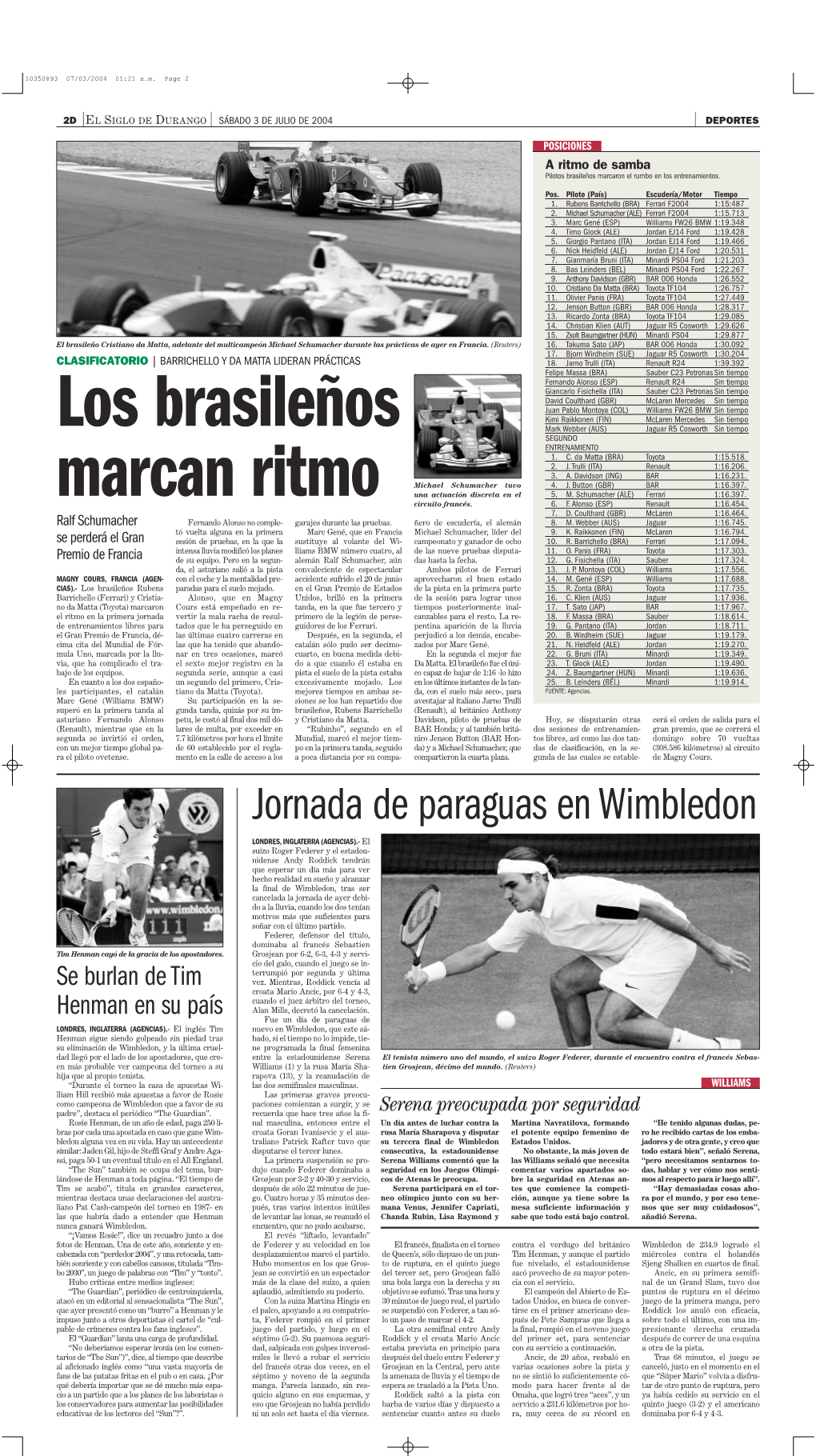 Jornada De Paraguas En Wimbledon