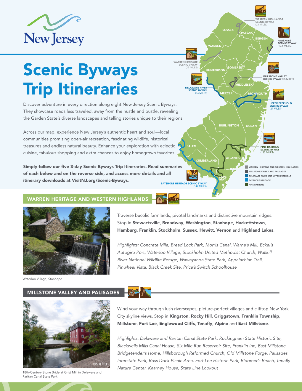 Scenic Byways Trip Itineraries