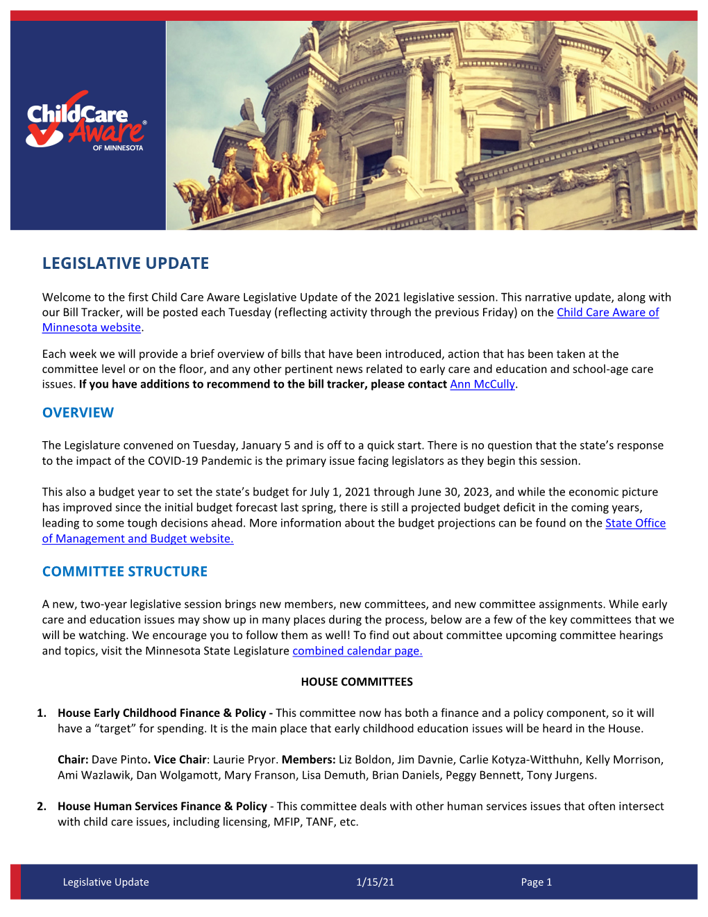 Legislative Update