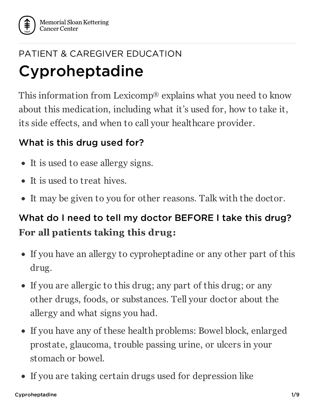 Cyproheptadine