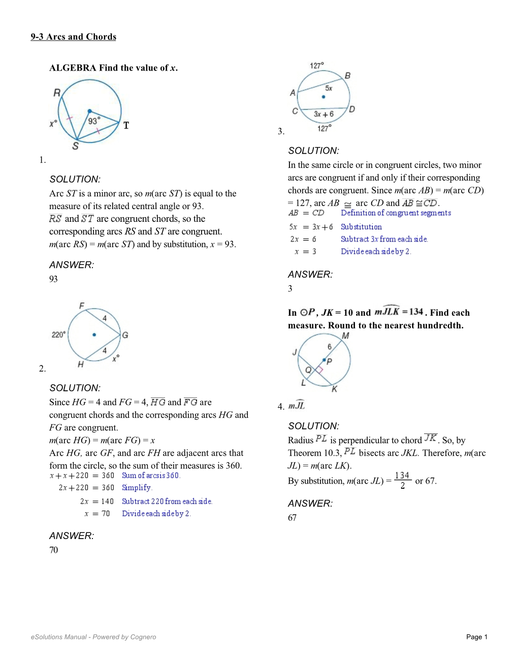 And Are Congruent Chords, So the Corresponding Arcs RS and ST Are Congruent