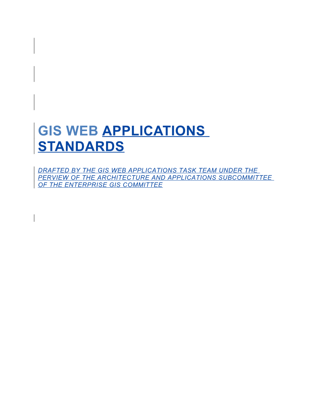 GIS Web Applications Standards