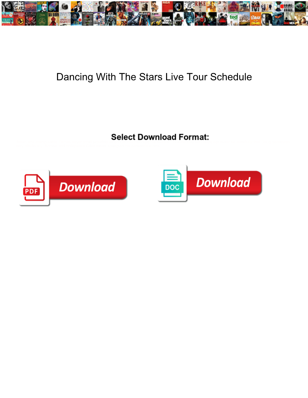 Dancing with the Stars Live Tour Schedule