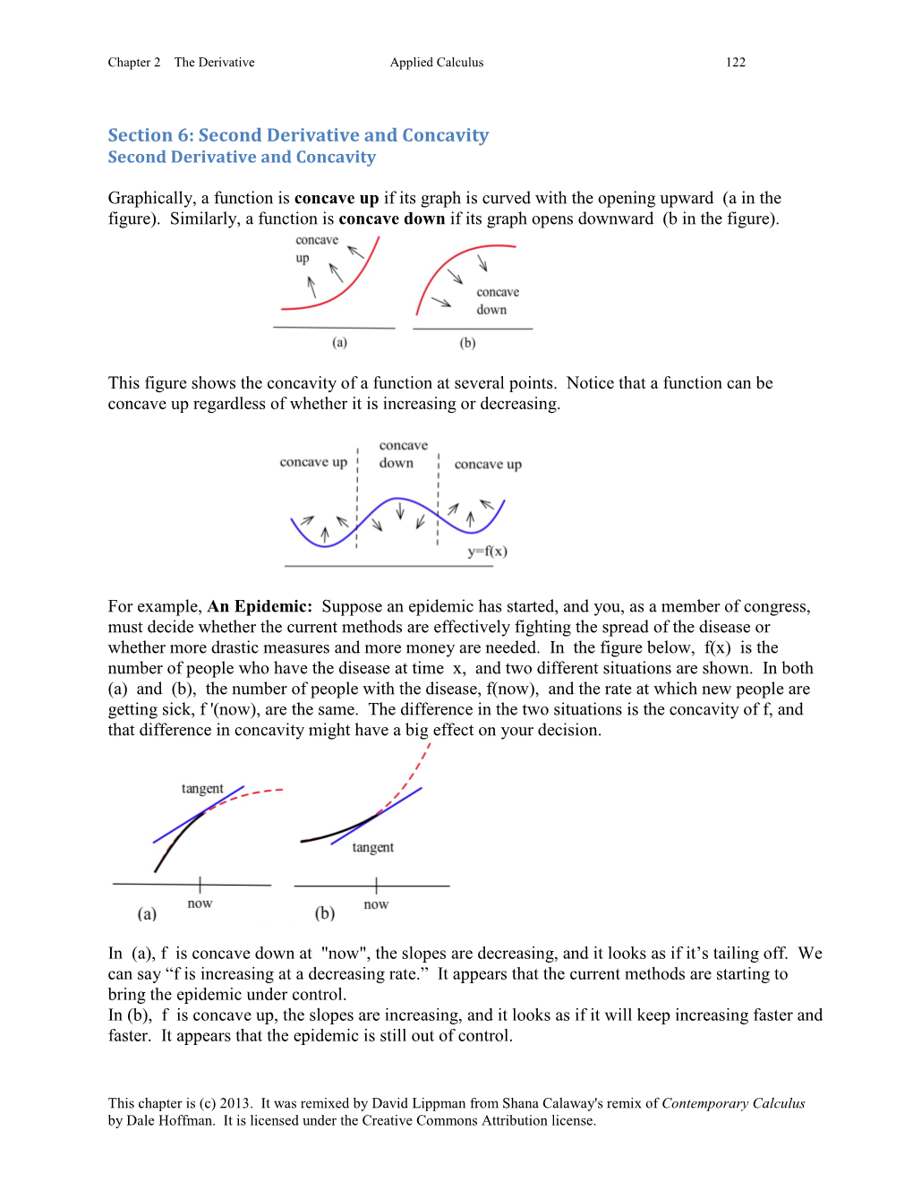 Section 6: Second Derivative and Concavity Second Derivative and Concavity