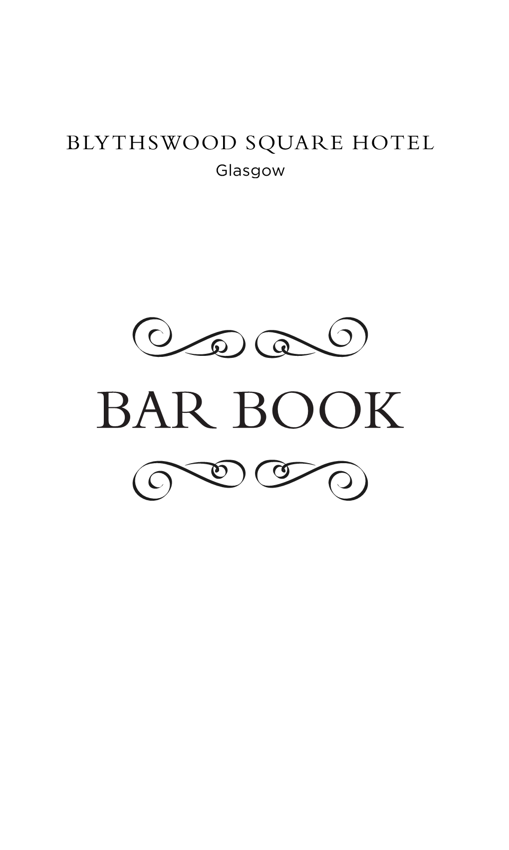 Bar Book Contents