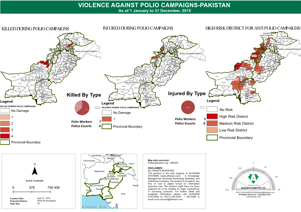 VIOLENCE AGAINST POLIO CAMPAIGNS-PAKISTAN As of 1 January to 31 December, 2015