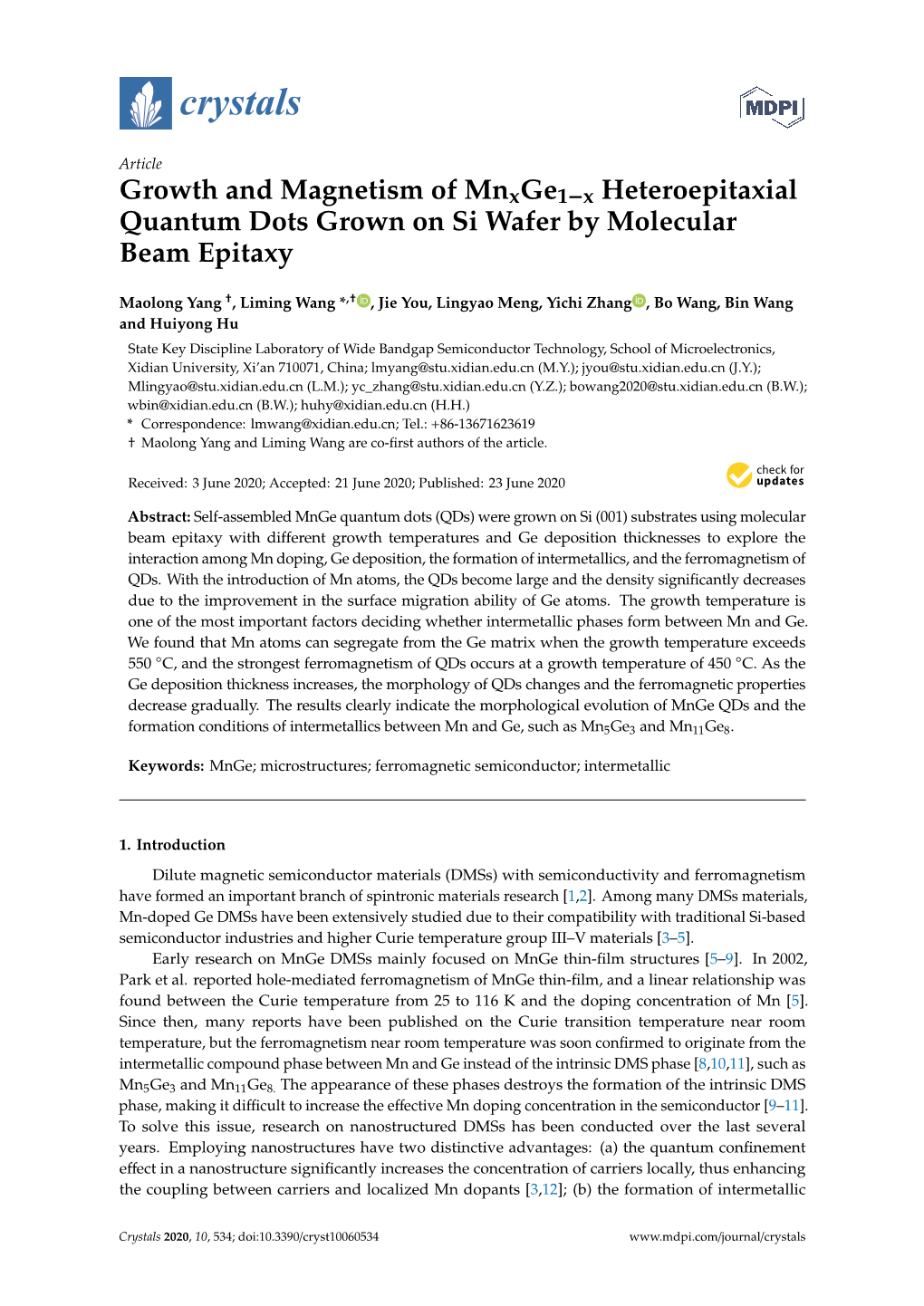 Growth and Magnetism of Mnxge1-X Heteroepitaxial Quantum Dots