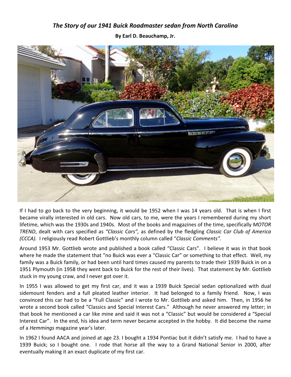 1941 Buick Roadmaster Sedan from North Carolina by Earl D