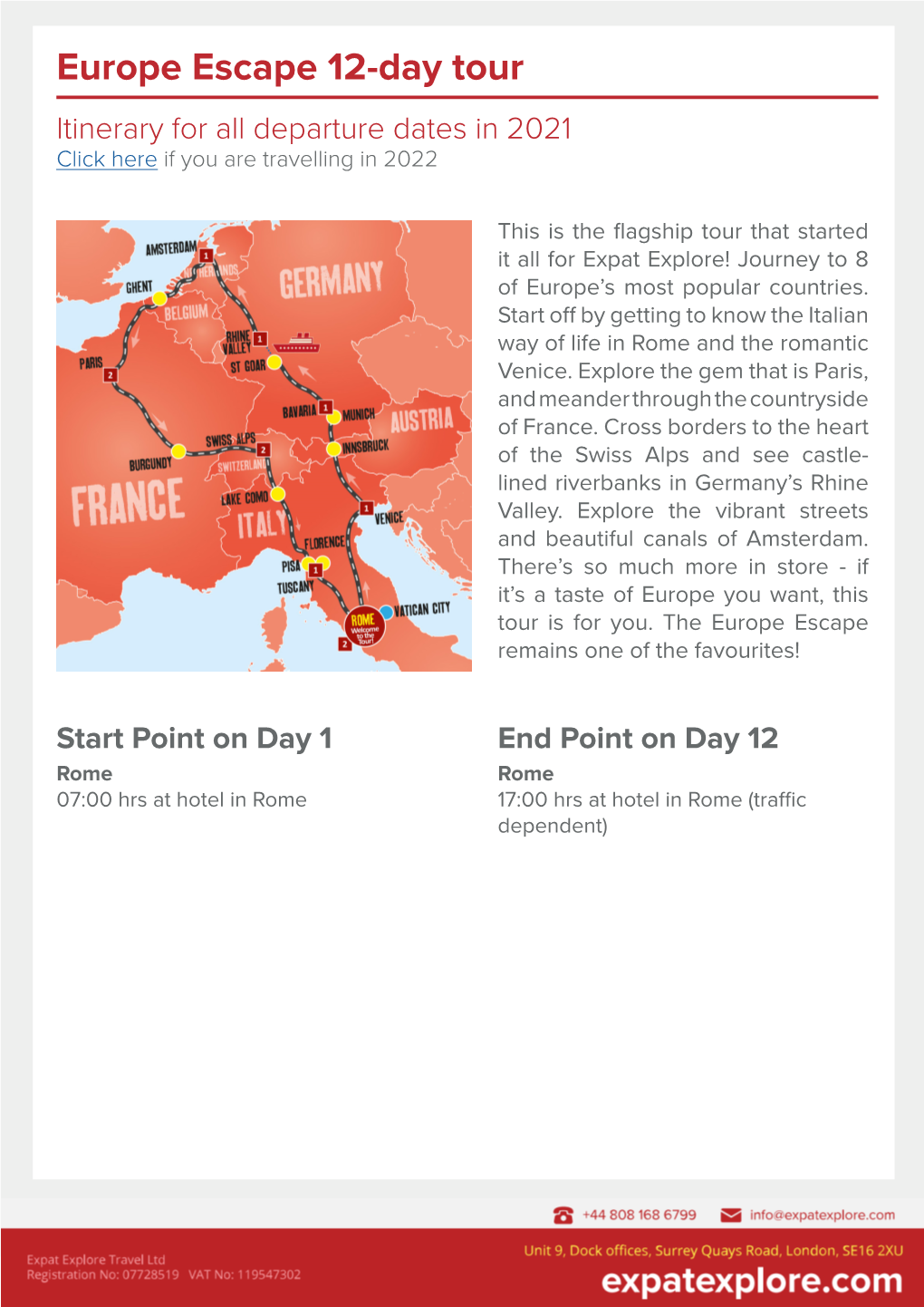 Europe Escape 12-Day Tour