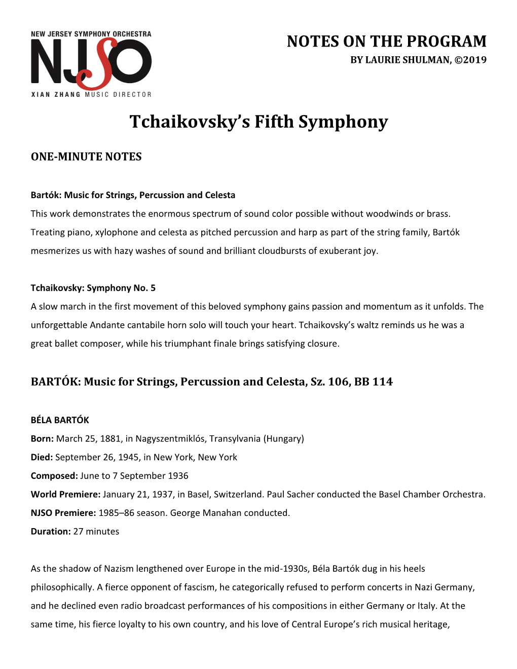 Tchaikovsky's Fifth Symphony