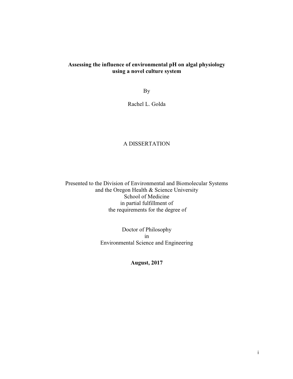 Assessing the Influence of Environmental Ph on Algal Physiology Using a Novel Culture System