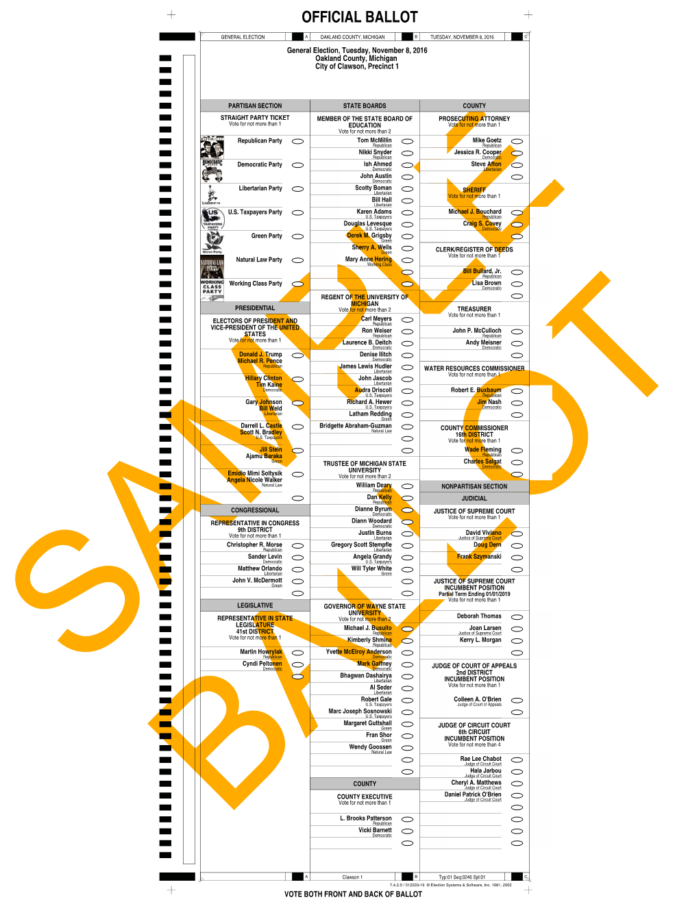 Official Ballot