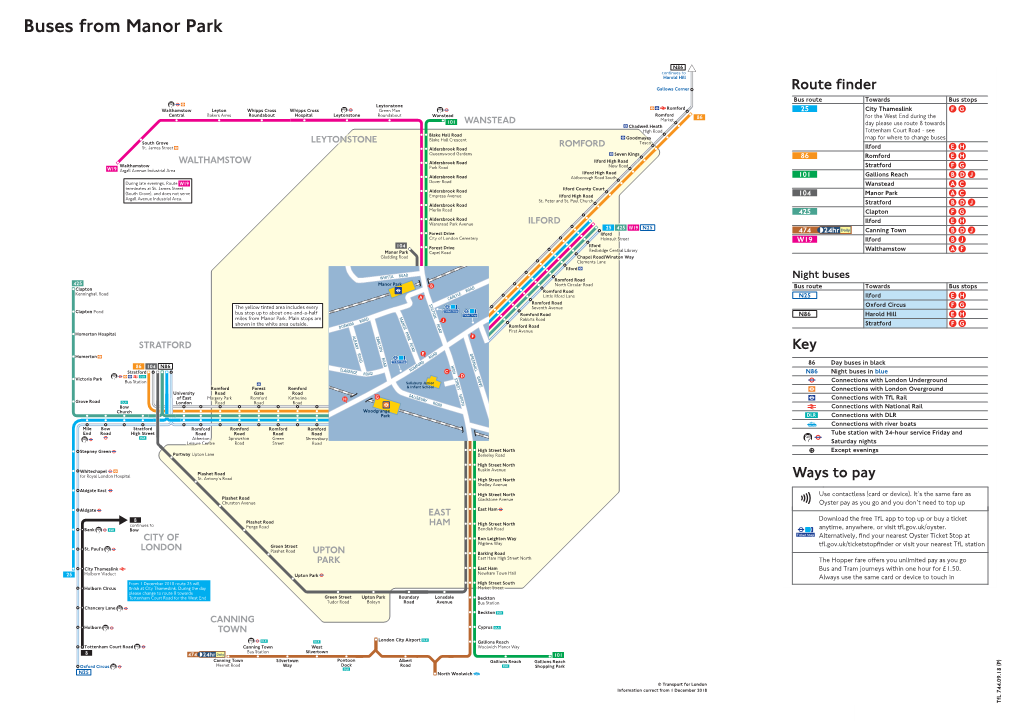 Buses from Manor Park