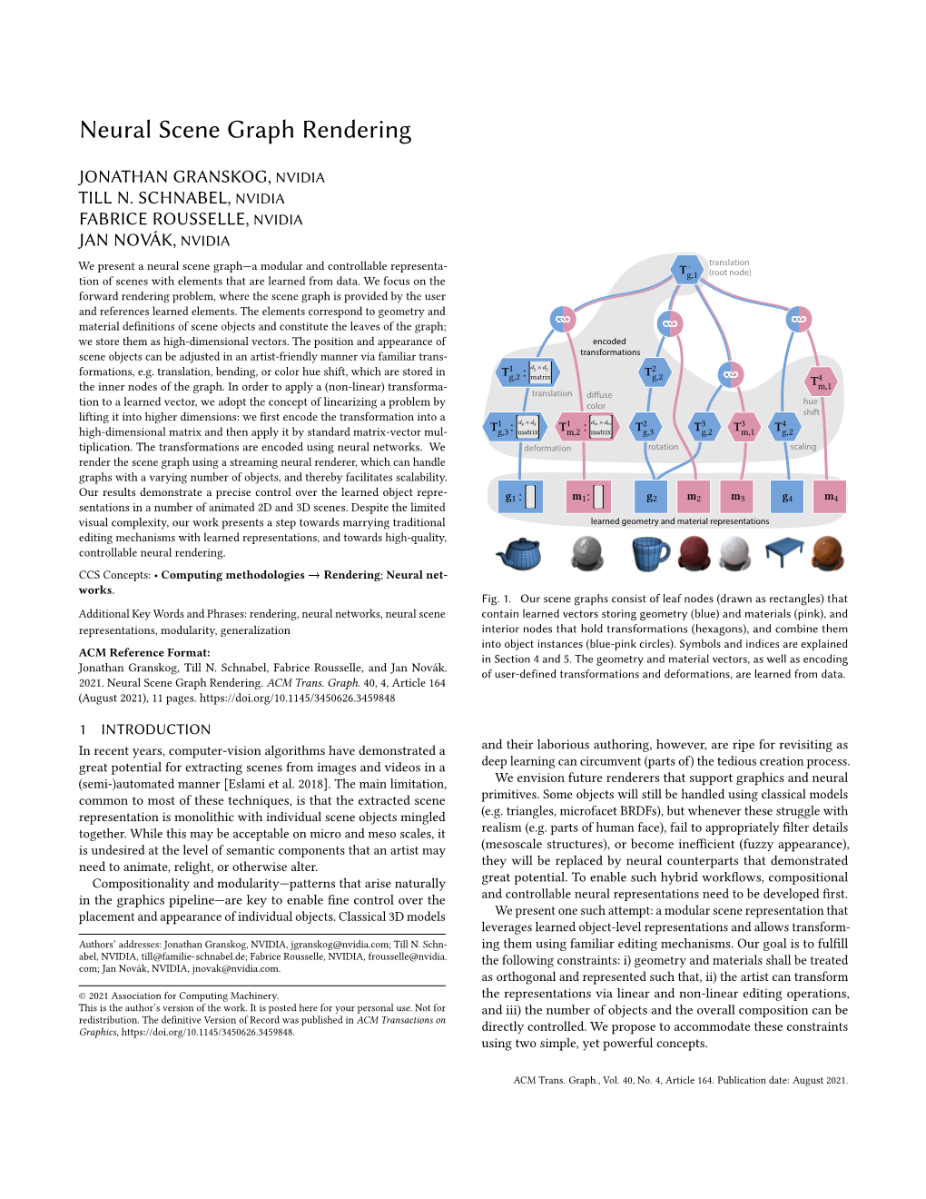 Neural Scene Graph Rendering