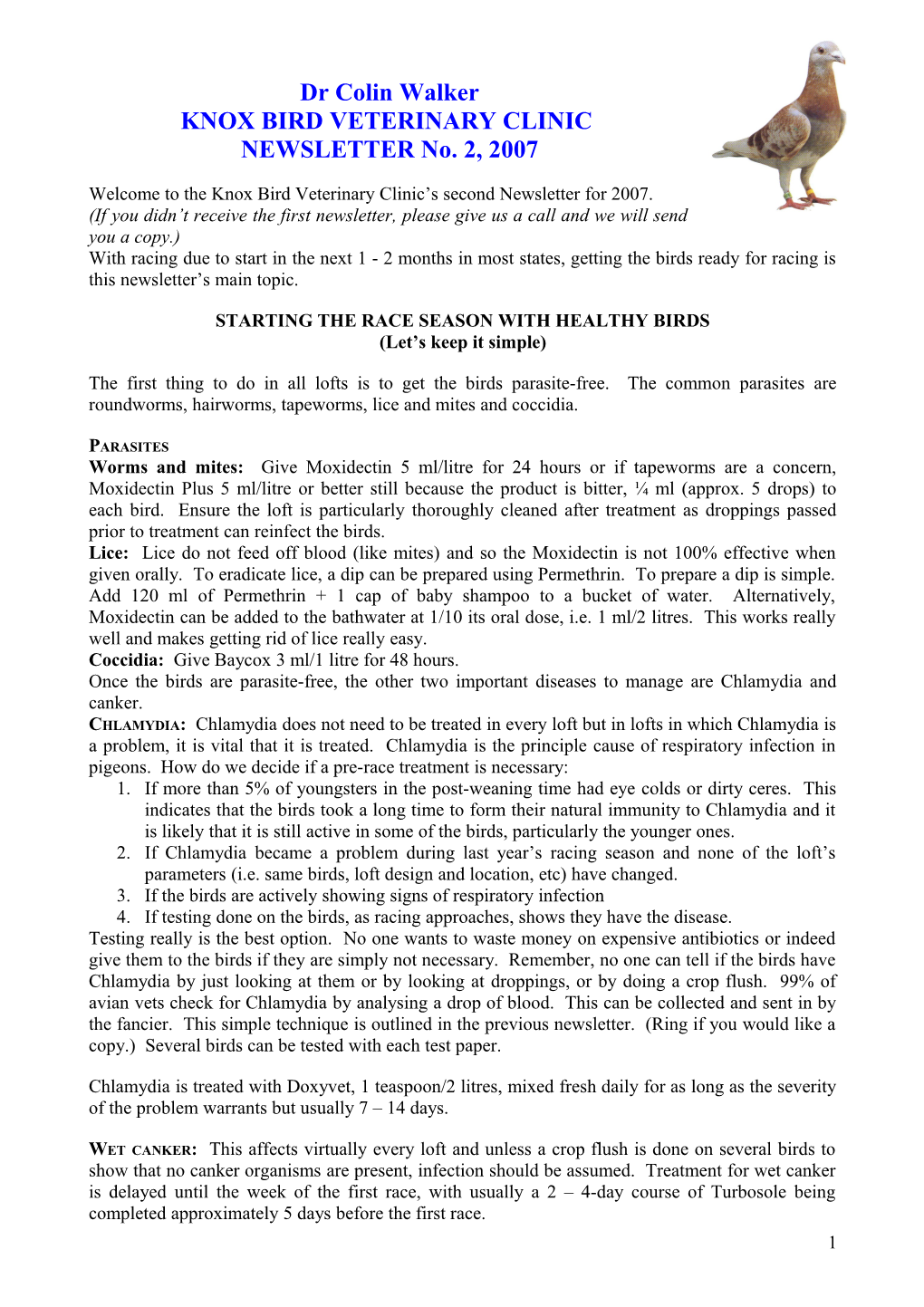 Respiratory Infection/Air Sac Disease Diagnosis Update