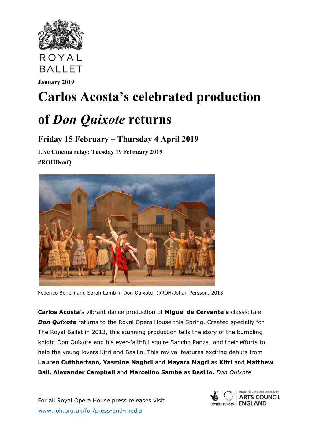 Don Quixote Press Release 2019