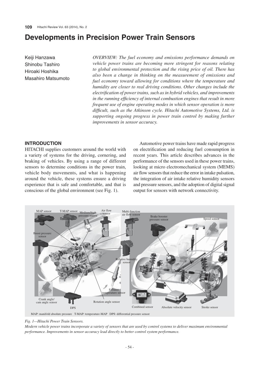 Developments in Precision Power Train Sensors