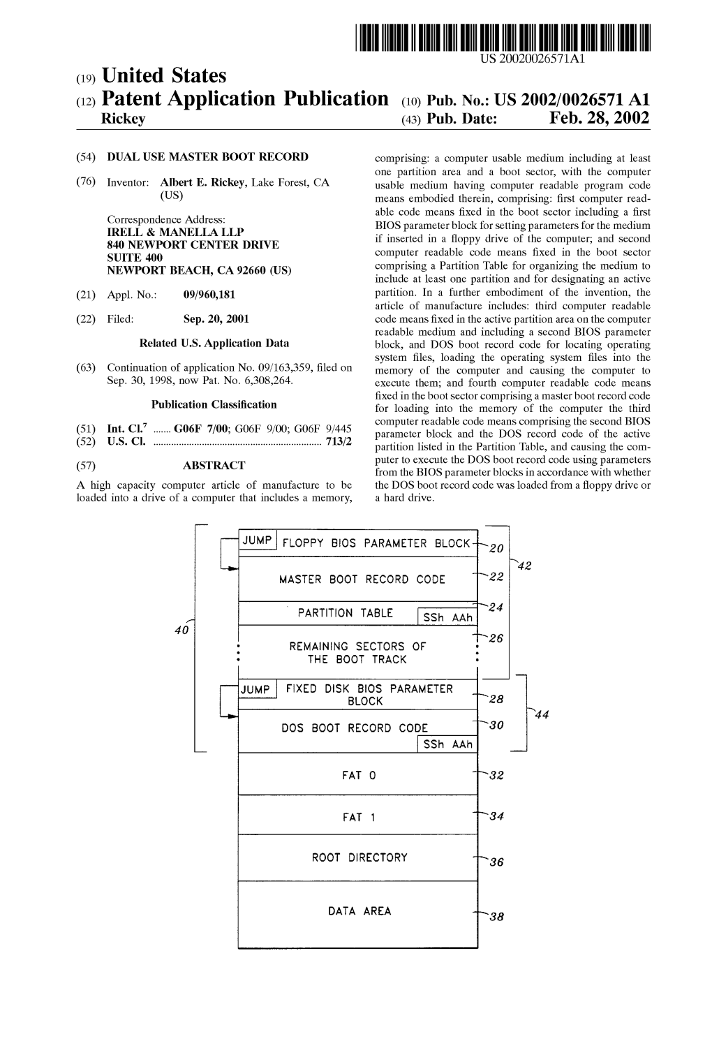 [JUMP FLOPPY Bios PARAMETER BLOCK—\20