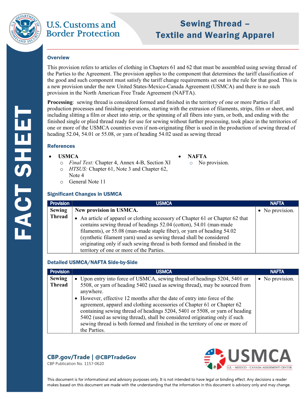 OT Fact Sheet: Sewing Thread