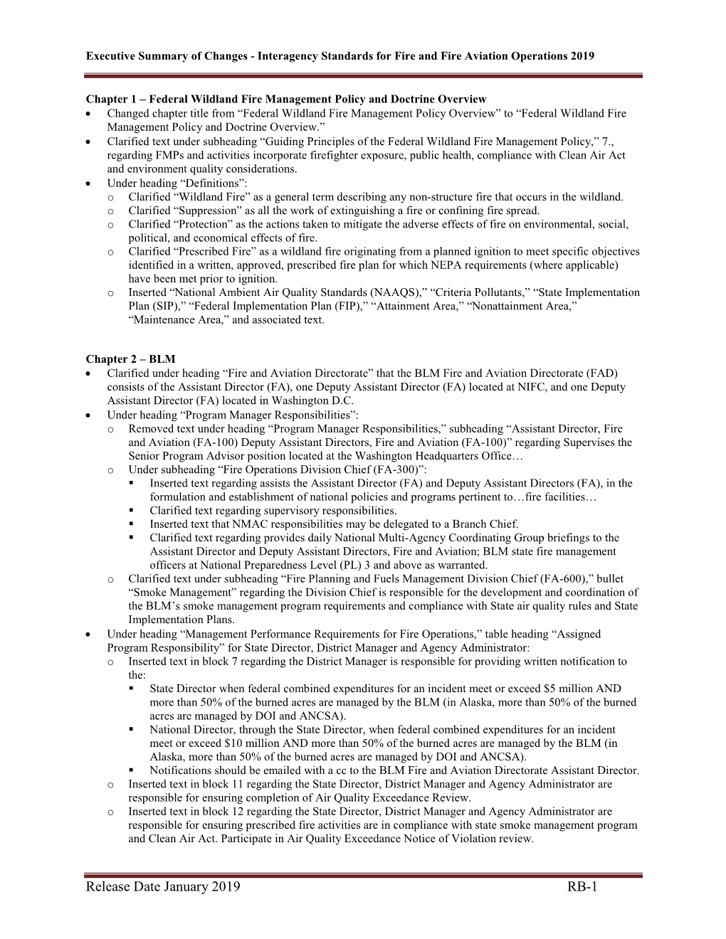 2019 Interagency Standards for Fire and Fire Aviation Operations