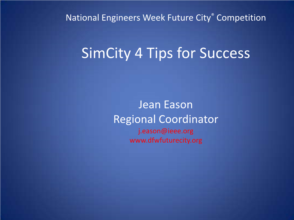 Simcity 4 Tips for Success