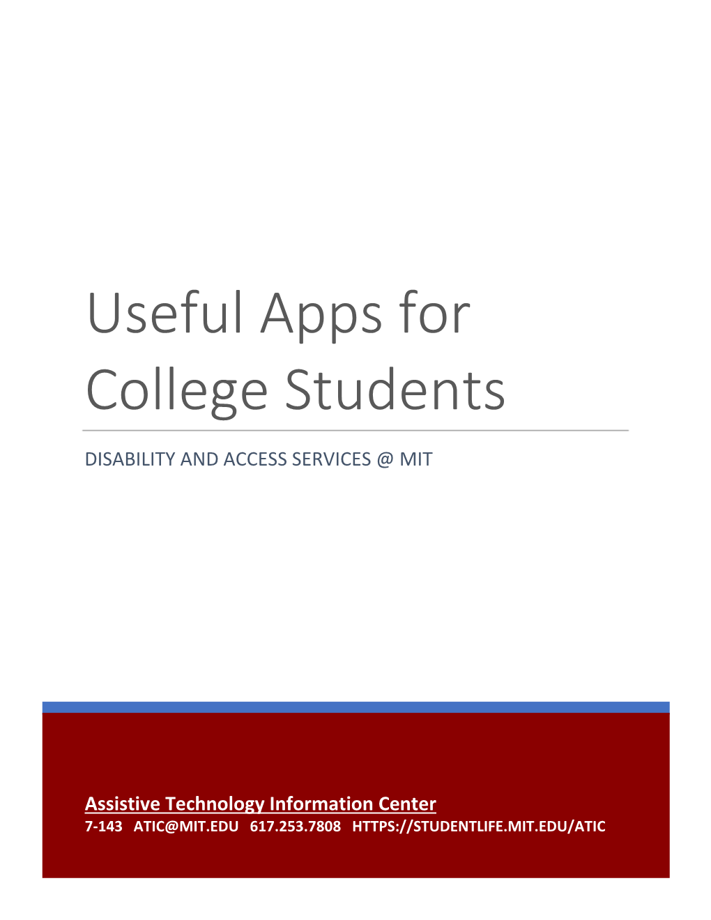 Useful Apps for College Students