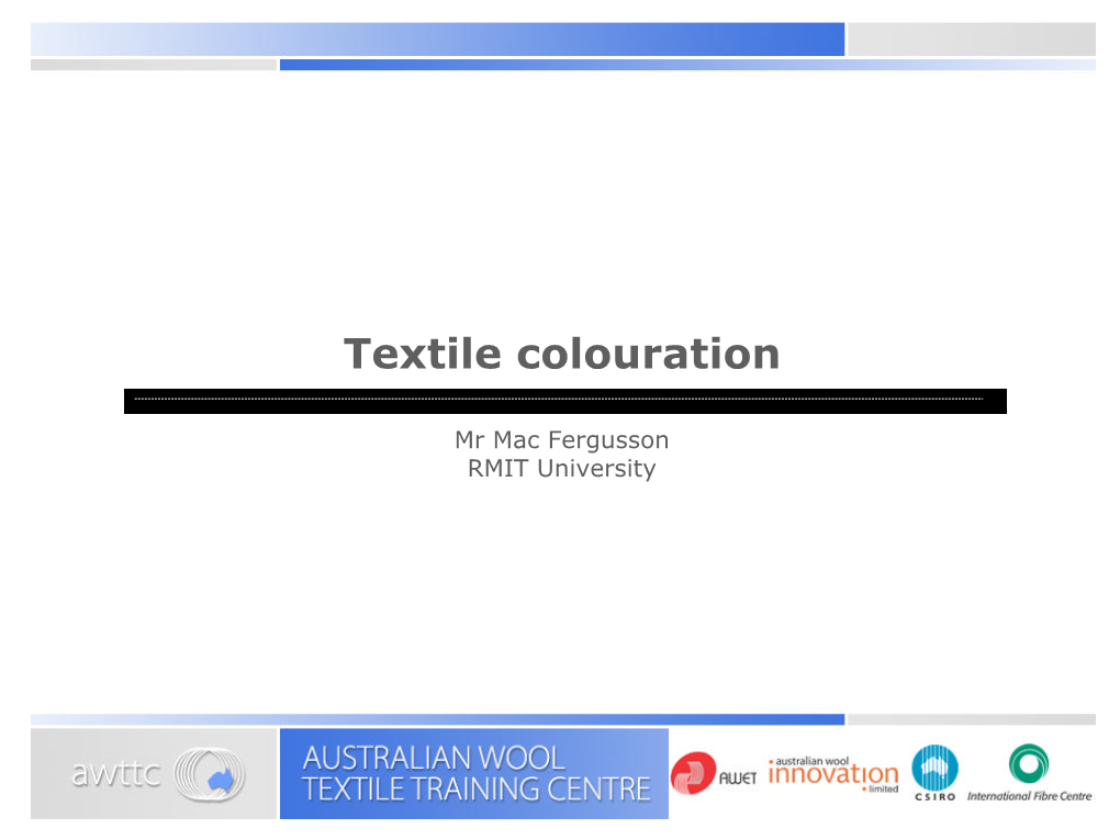 Textile Colouration