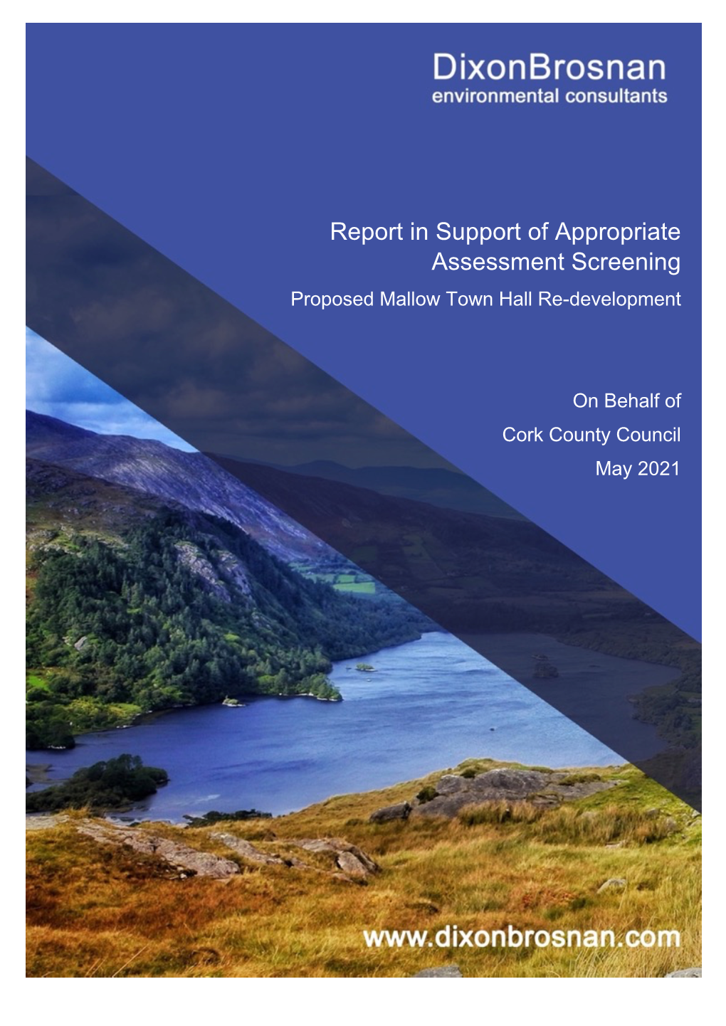 Report in Support of Appropriate Assessment Screening Proposed Mallow Town Hall Re-Development