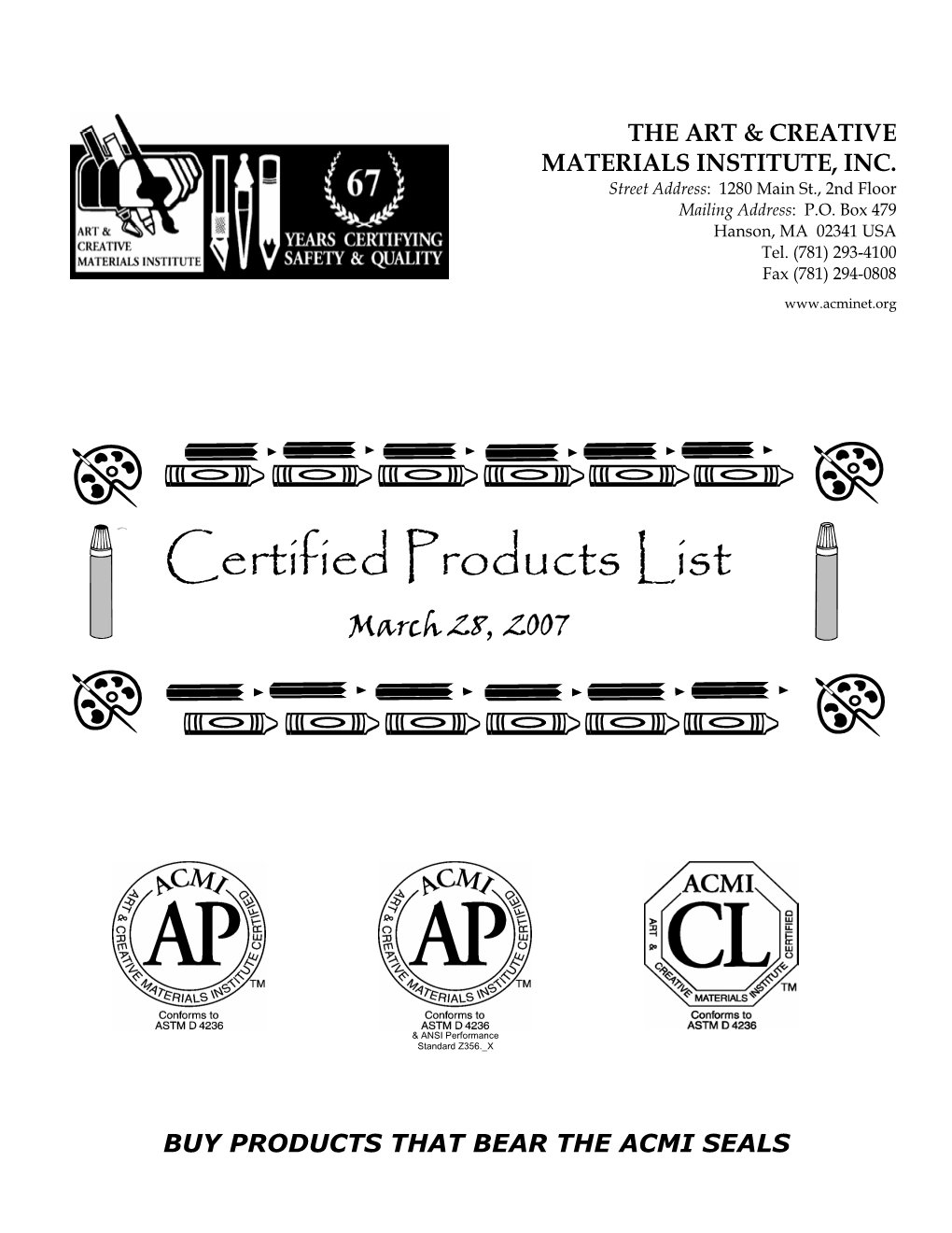 Certified Products List