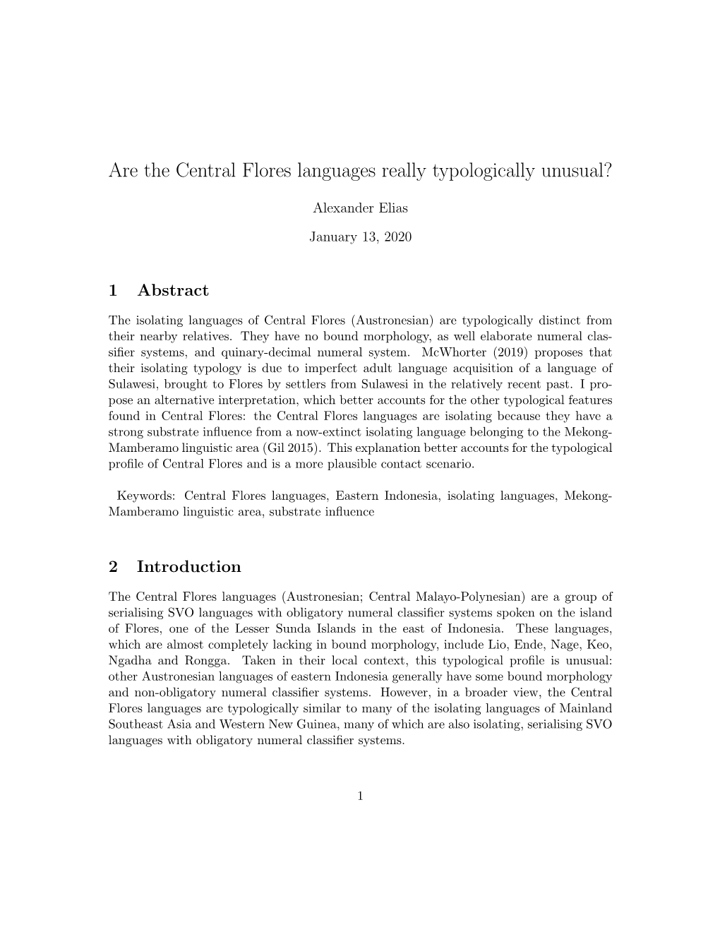 Languages of Flores