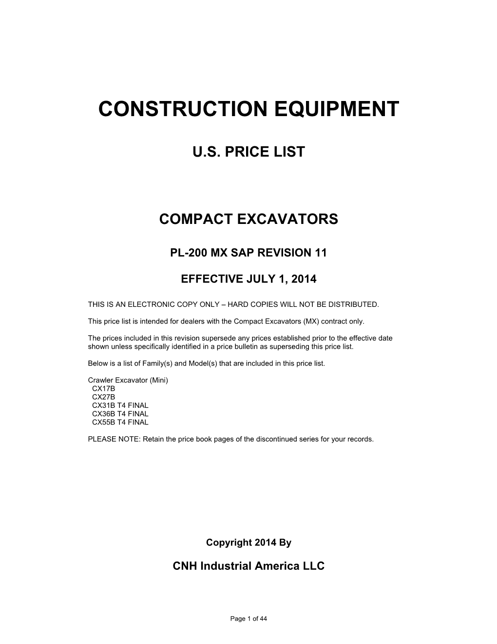 Construction Equipment