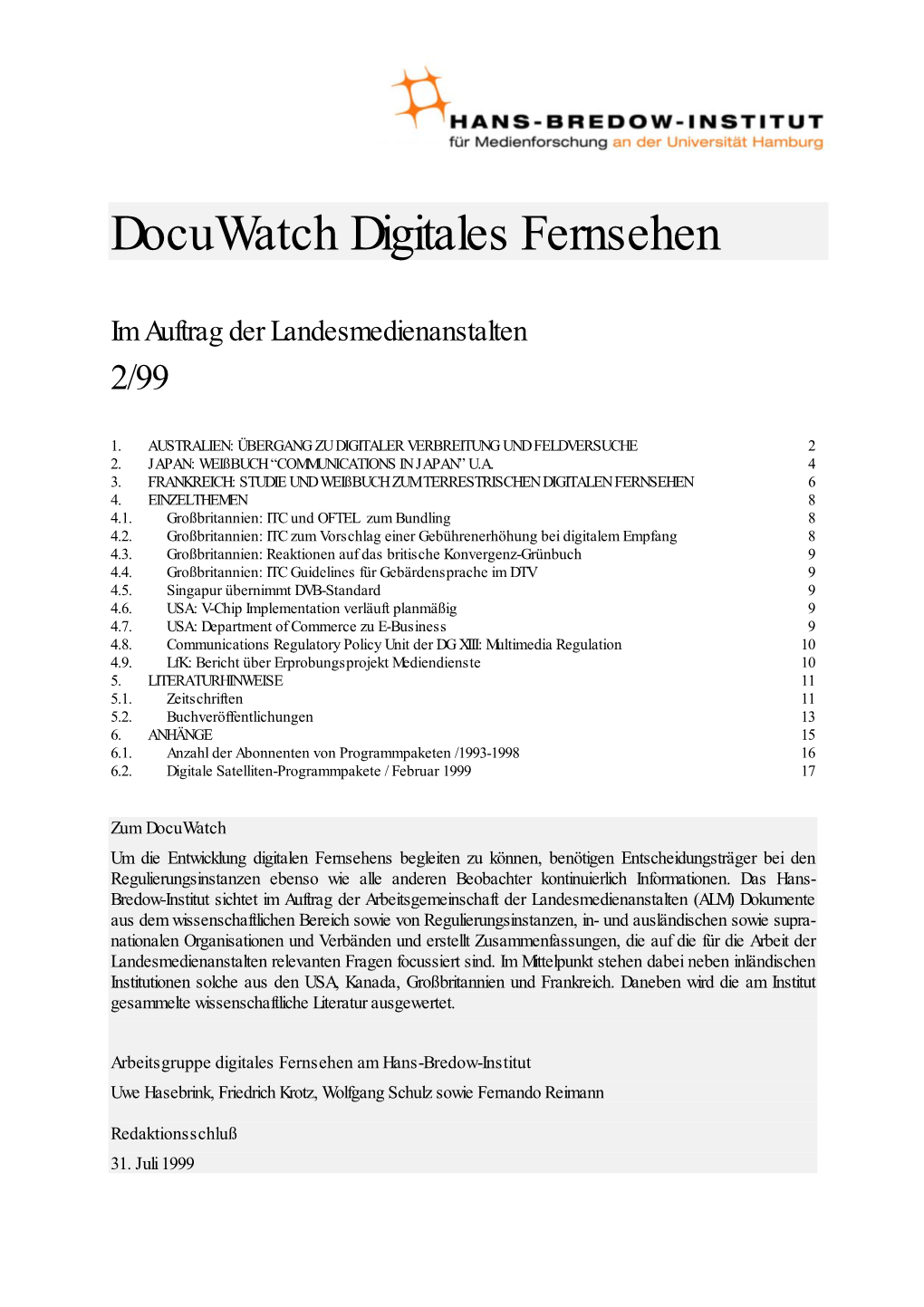 Docuwatch Digitales Fernsehen