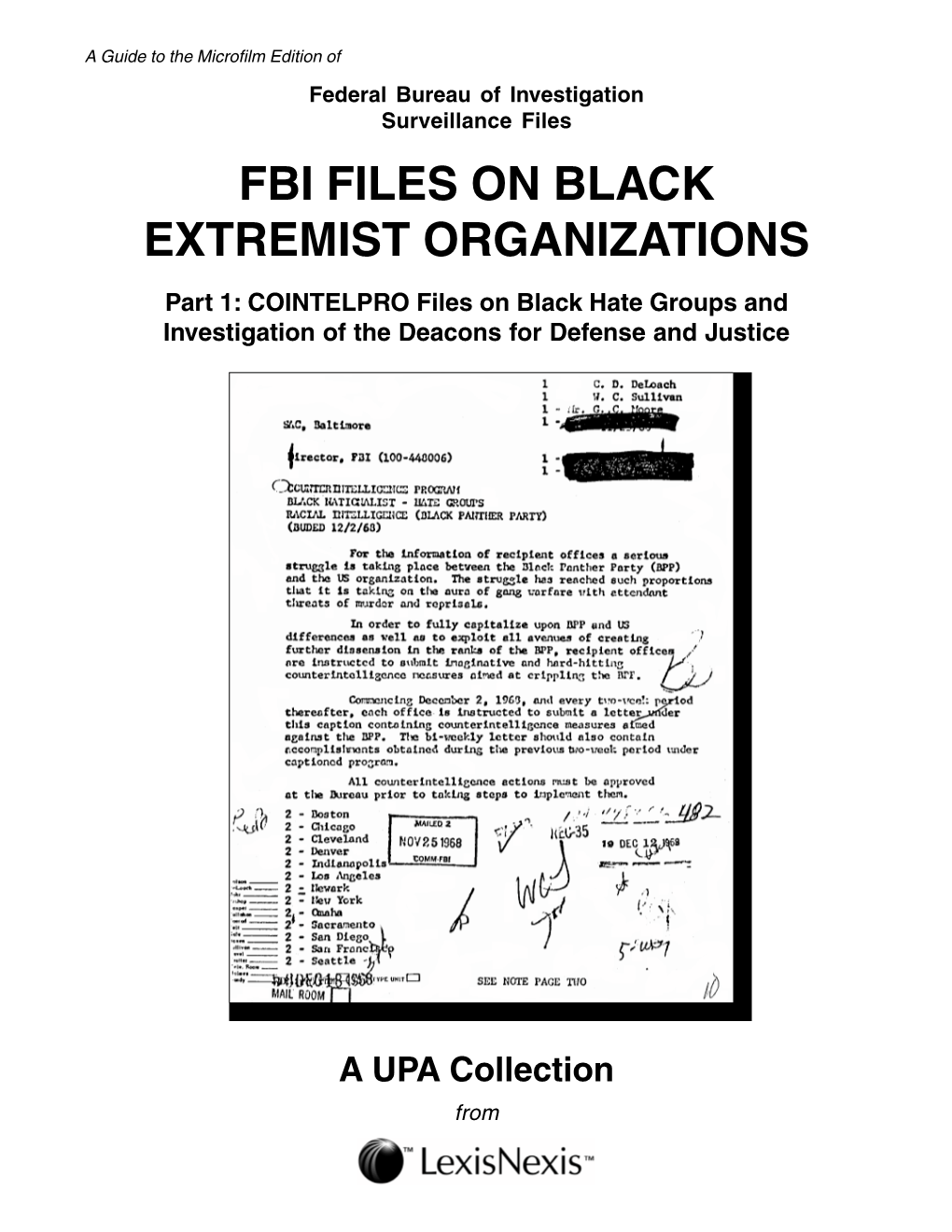 FBI Files on Black Extremist Organizations Part 1