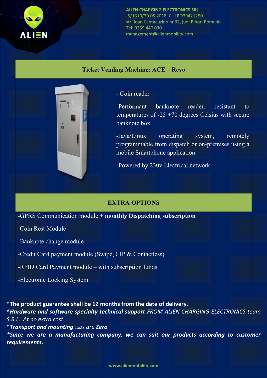 Ticket Vending Machine: ACE – Revo