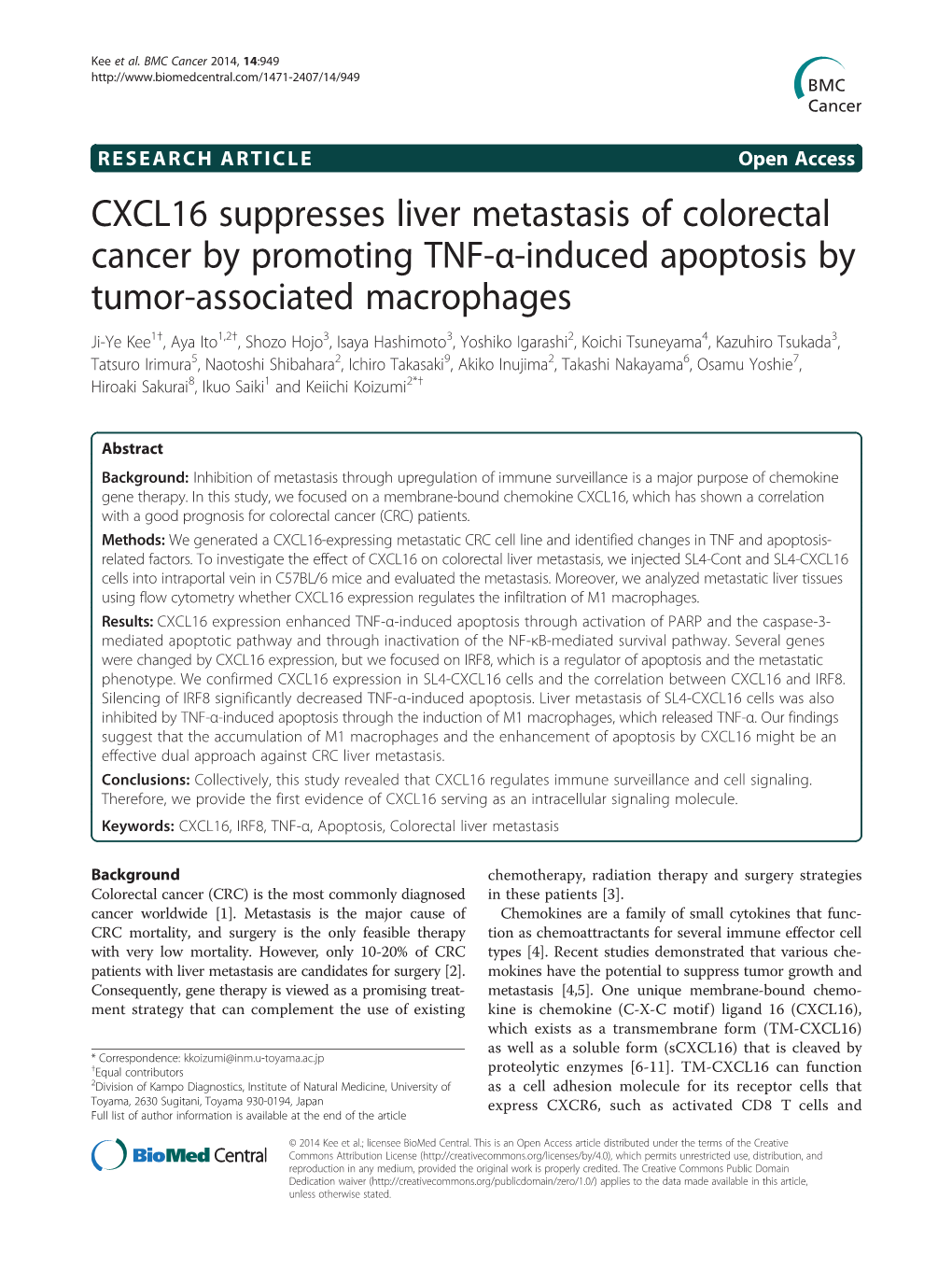 CXCL16 Suppresses Liver Metastasis of Colorectal Cancer by Promoting