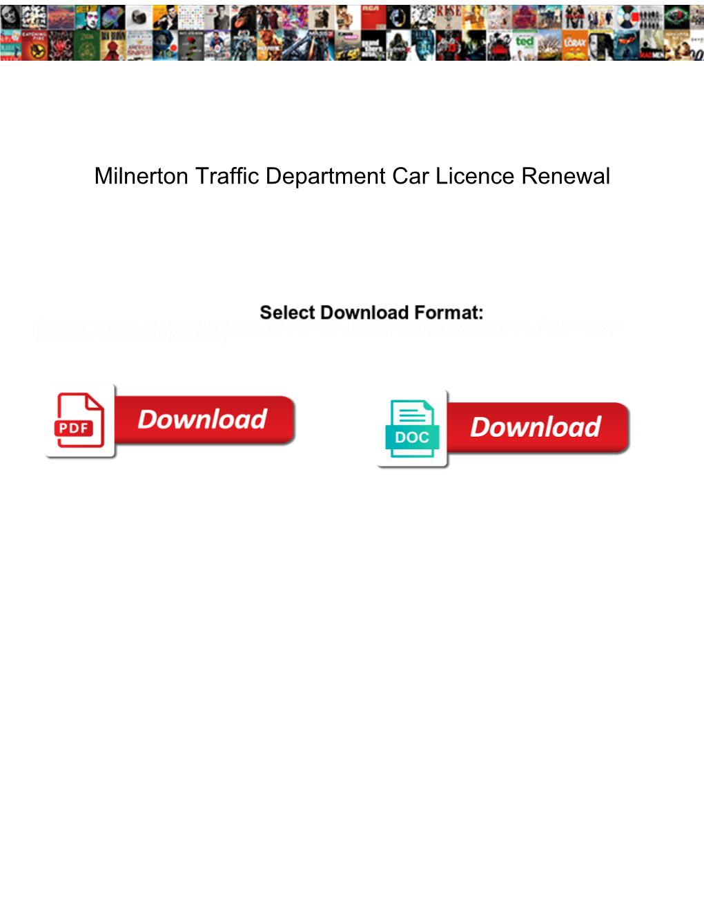 Milnerton Traffic Department Car Licence Renewal