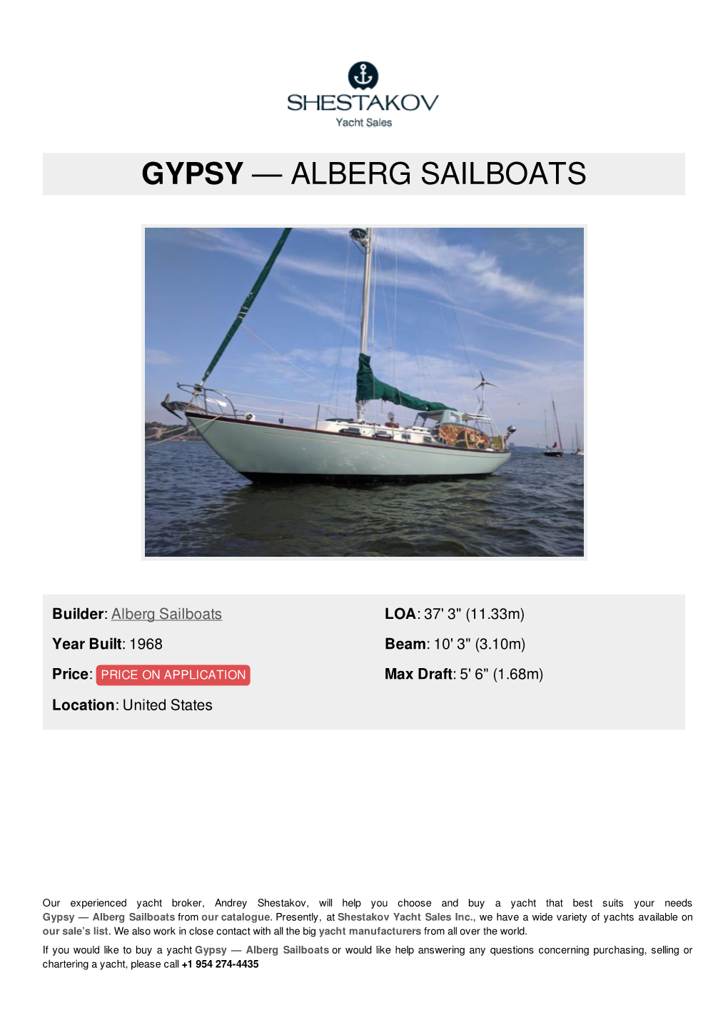 Gypsy — Alberg Sailboats